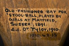 1910.42.15 Museum description of stool bat