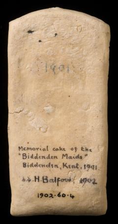 1902.60.4 Biddenden Maids biscuit (back view)