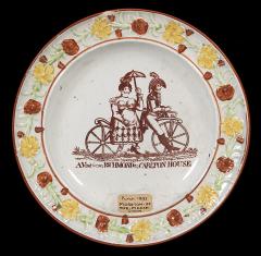 1897.69.8A Front of the plate showing the Prince Regent and Maria Anne Fitzherbert.